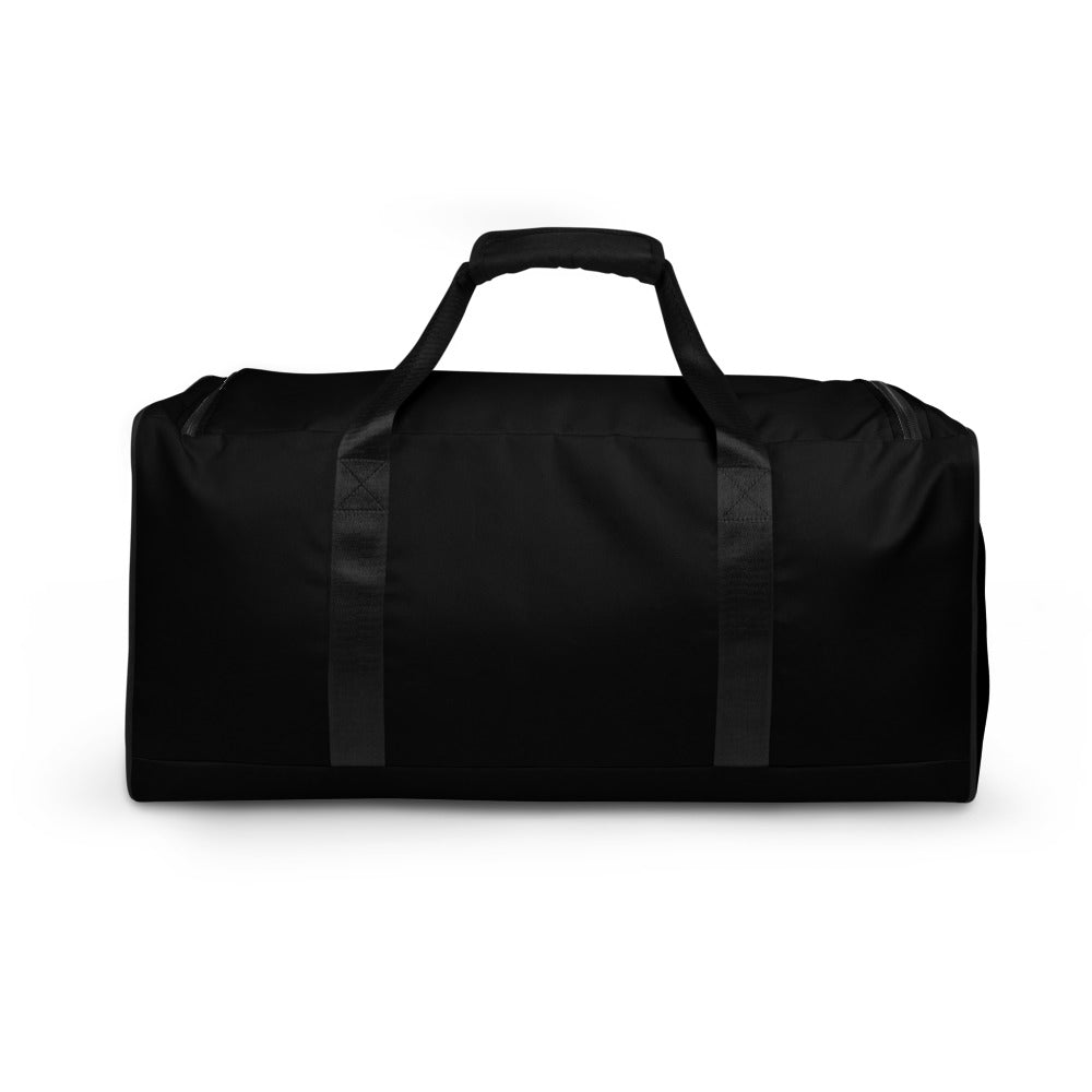 black & white duffle bag