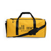 all me gold and black duffle bag