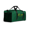 green & black duffle bag