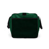 green & black duffle bag